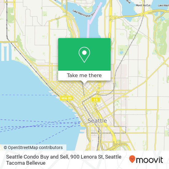 Mapa de Seattle Condo Buy and Sell, 900 Lenora St
