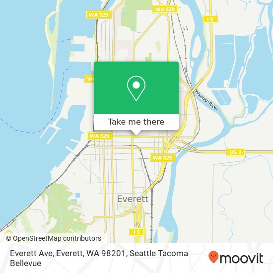 Everett Ave, Everett, WA 98201 map