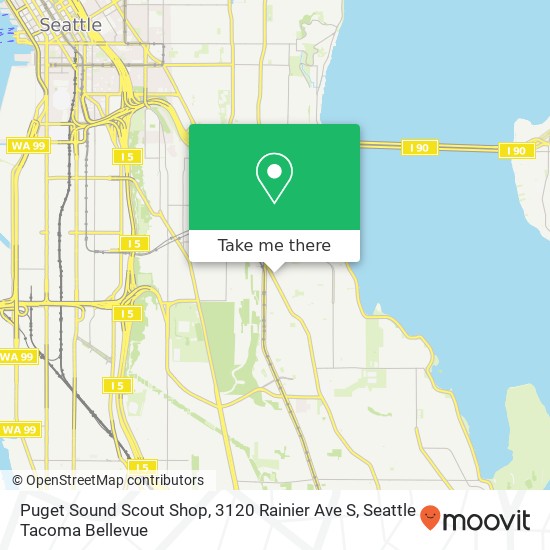 Puget Sound Scout Shop, 3120 Rainier Ave S map