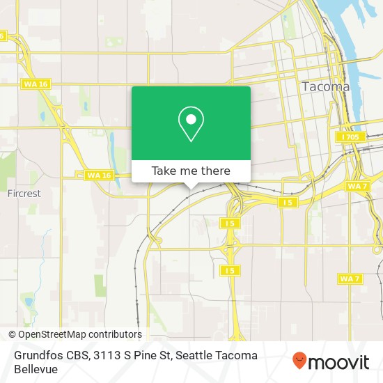 Mapa de Grundfos CBS, 3113 S Pine St