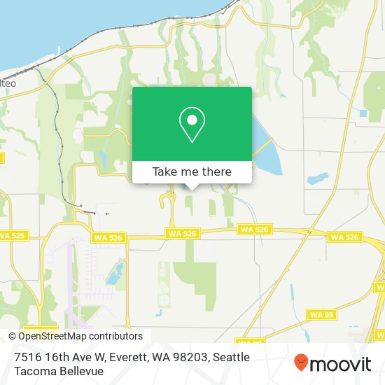 Mapa de 7516 16th Ave W, Everett, WA 98203