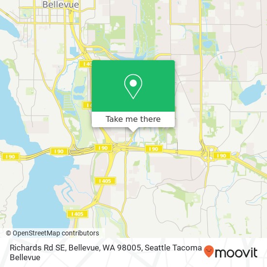 Mapa de Richards Rd SE, Bellevue, WA 98005