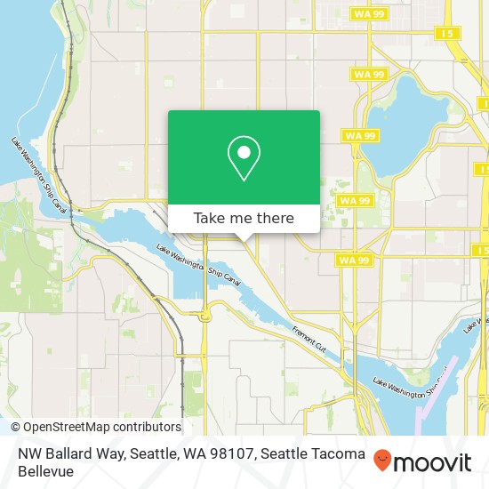 Mapa de NW Ballard Way, Seattle, WA 98107
