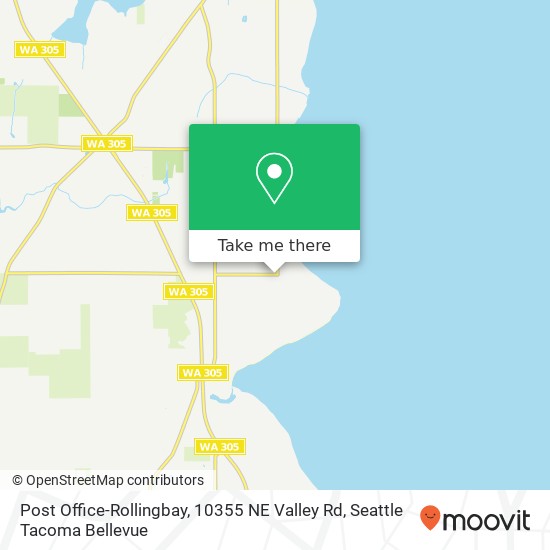 Mapa de Post Office-Rollingbay, 10355 NE Valley Rd