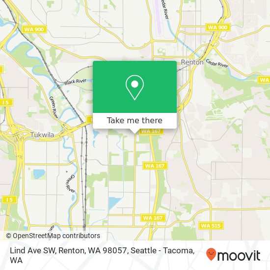 Lind Ave SW, Renton, WA 98057 map