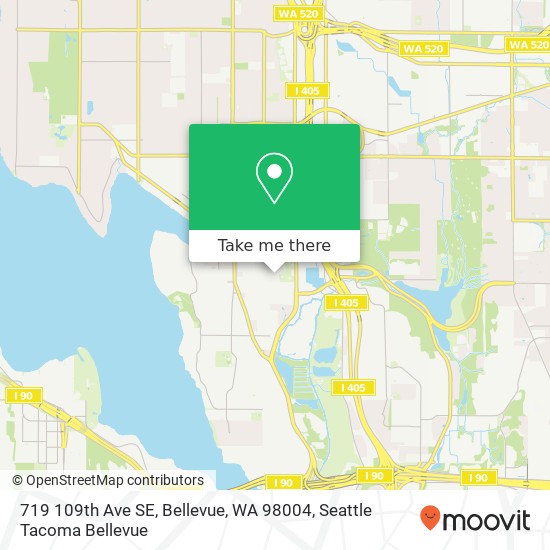 Mapa de 719 109th Ave SE, Bellevue, WA 98004