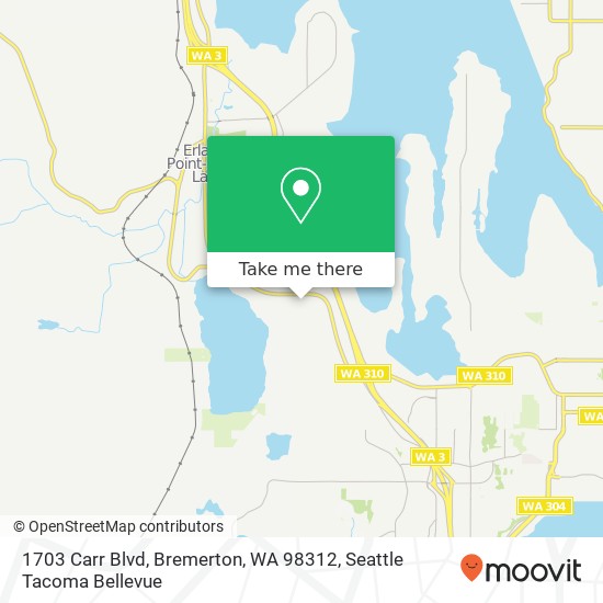 Mapa de 1703 Carr Blvd, Bremerton, WA 98312