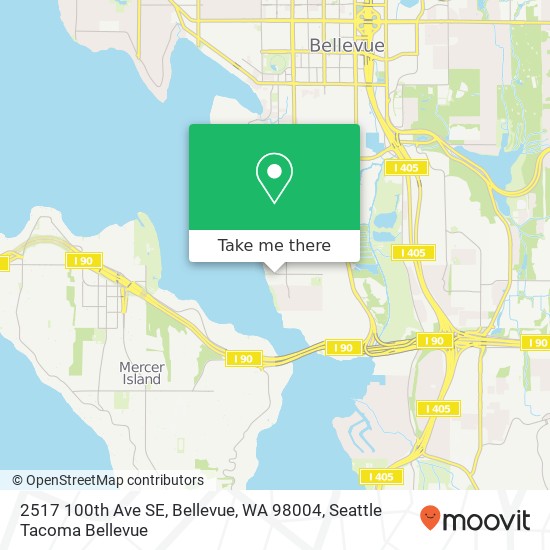 2517 100th Ave SE, Bellevue, WA 98004 map