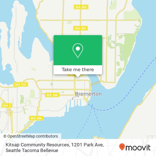 Kitsap Community Resources, 1201 Park Ave map