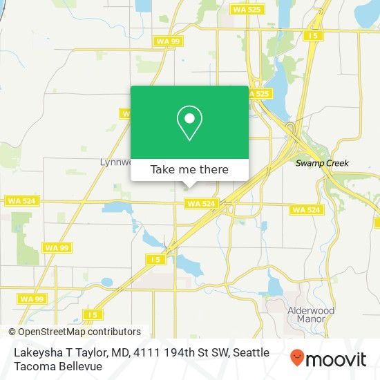 Lakeysha T Taylor, MD, 4111 194th St SW map