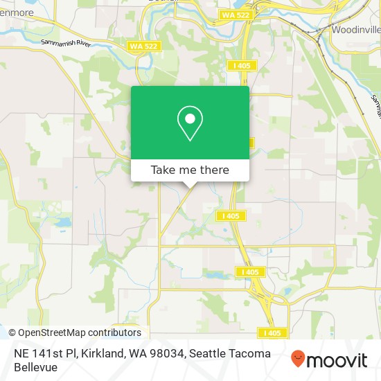 Mapa de NE 141st Pl, Kirkland, WA 98034