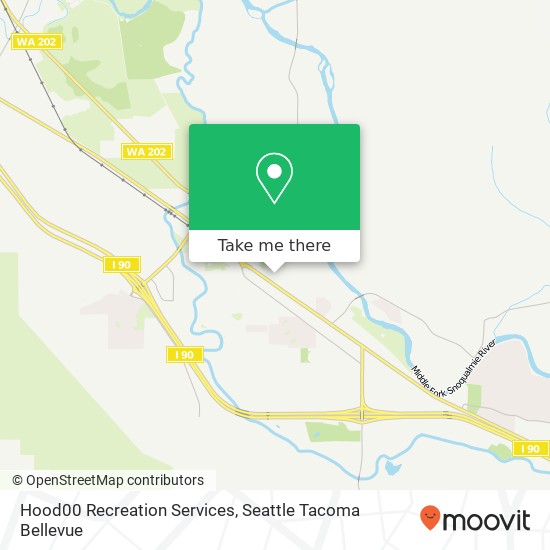 Mapa de Hood00 Recreation Services, 902 SE North Bend Way
