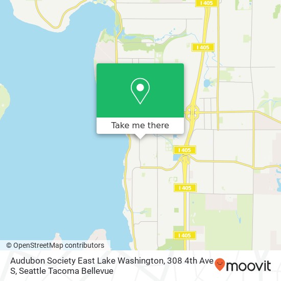 Mapa de Audubon Society East Lake Washington, 308 4th Ave S