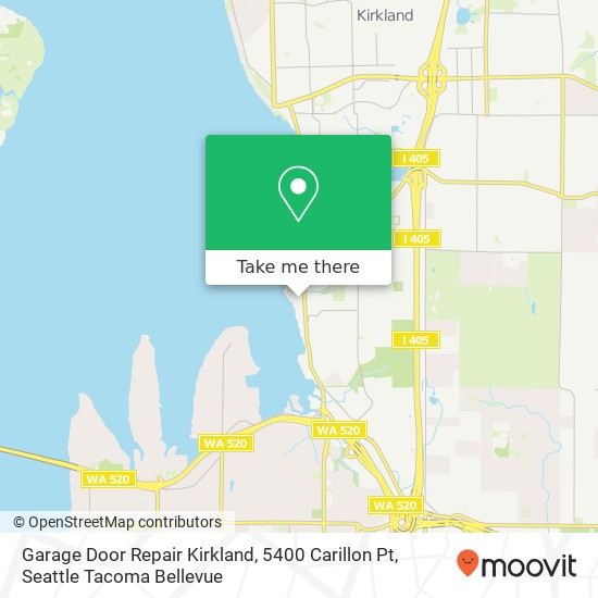 Mapa de Garage Door Repair Kirkland, 5400 Carillon Pt