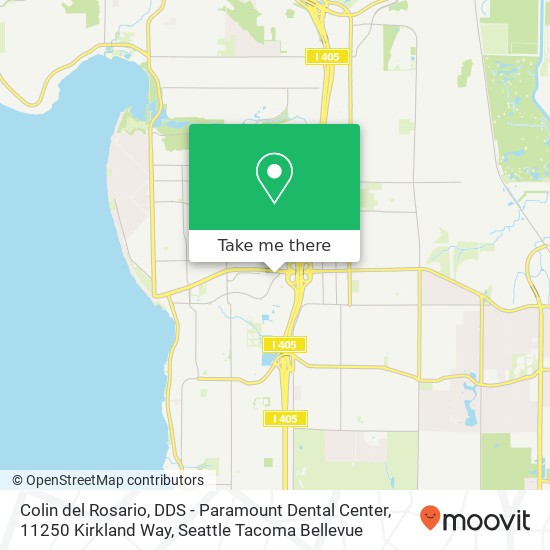 Mapa de Colin del Rosario, DDS - Paramount Dental Center, 11250 Kirkland Way