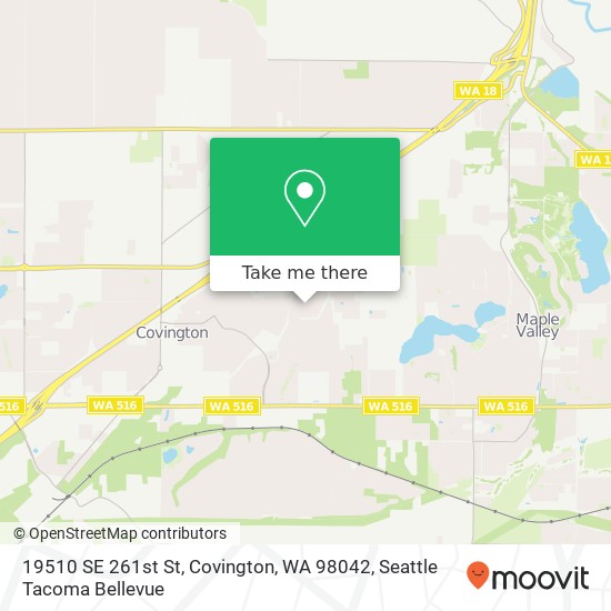 Mapa de 19510 SE 261st St, Covington, WA 98042