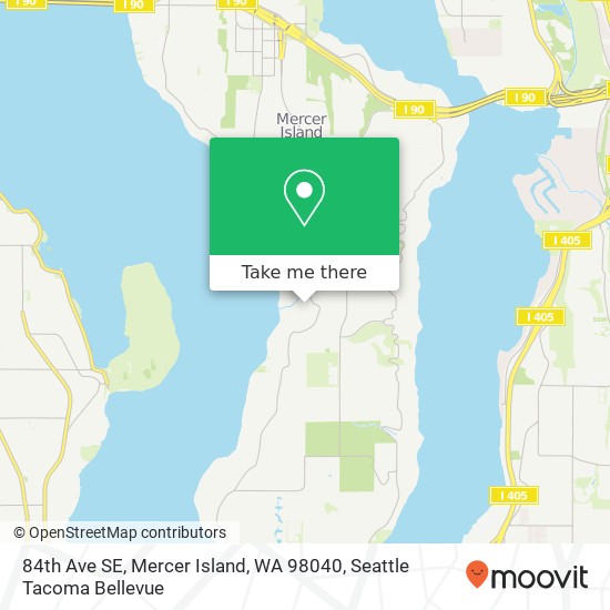 84th Ave SE, Mercer Island, WA 98040 map