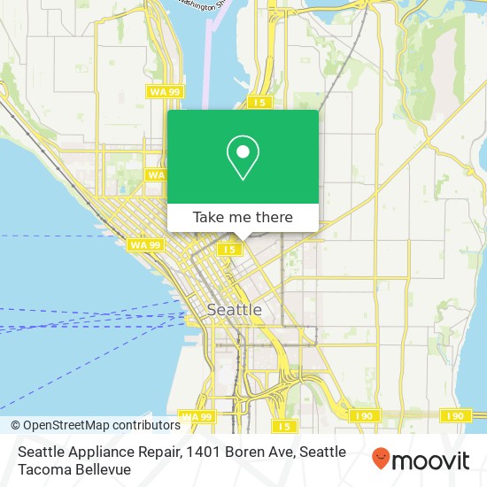 Mapa de Seattle Appliance Repair, 1401 Boren Ave