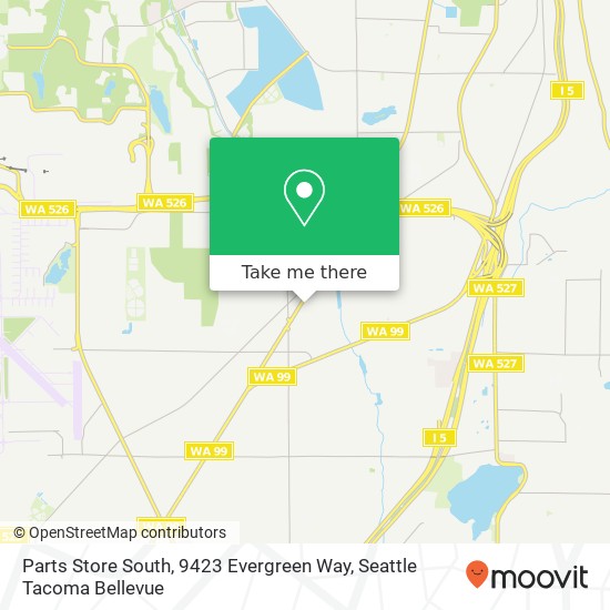 Mapa de Parts Store South, 9423 Evergreen Way