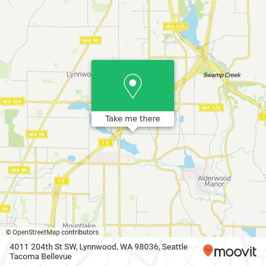 Mapa de 4011 204th St SW, Lynnwood, WA 98036