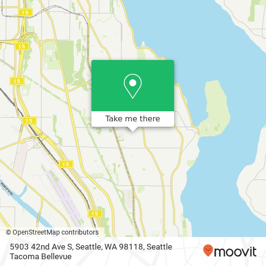 Mapa de 5903 42nd Ave S, Seattle, WA 98118