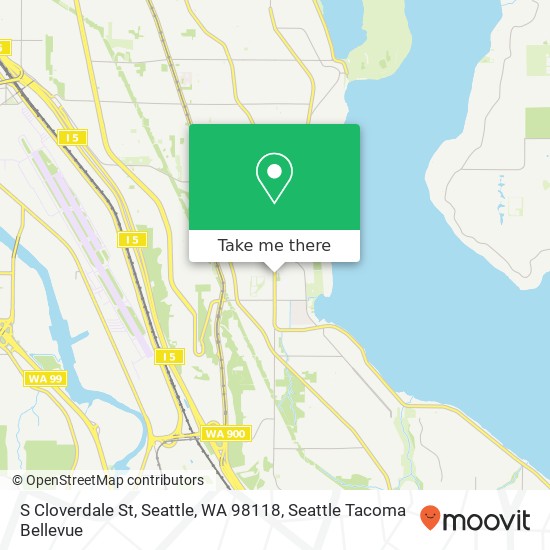 S Cloverdale St, Seattle, WA 98118 map
