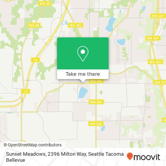 Mapa de Sunset Meadows, 2396 Milton Way