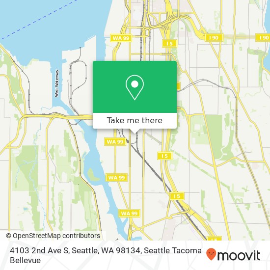 Mapa de 4103 2nd Ave S, Seattle, WA 98134