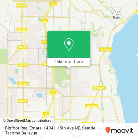 Bigfoot Real Estate, 14041 15th Ave NE map