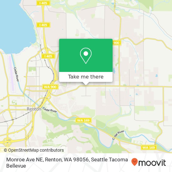 Mapa de Monroe Ave NE, Renton, WA 98056