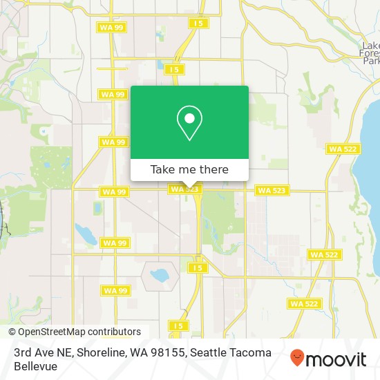 Mapa de 3rd Ave NE, Shoreline, WA 98155