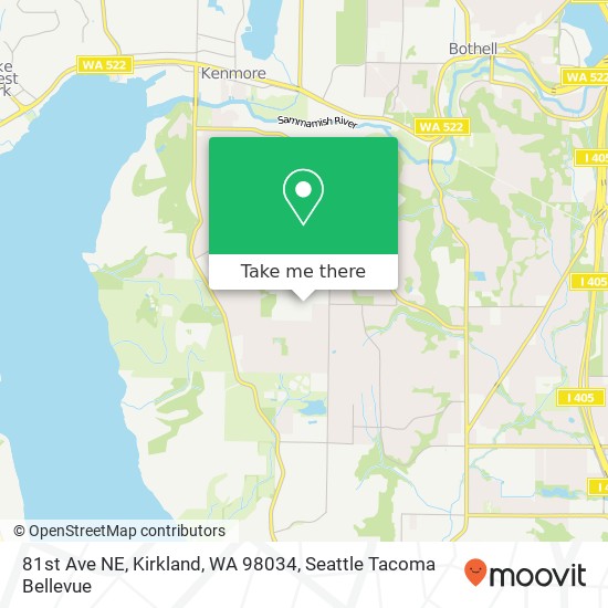 Mapa de 81st Ave NE, Kirkland, WA 98034