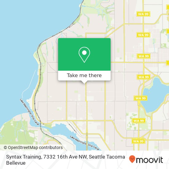 Mapa de Syntax Training, 7332 16th Ave NW