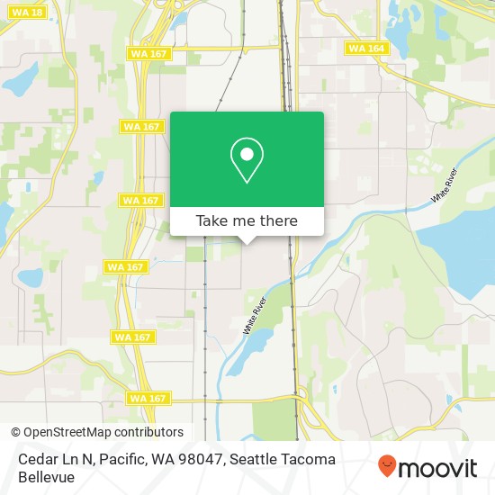 Mapa de Cedar Ln N, Pacific, WA 98047