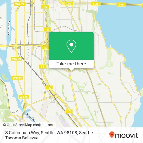 Mapa de S Columbian Way, Seattle, WA 98108