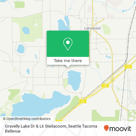 Gravelly Lake Dr & Lk Steilacoom map