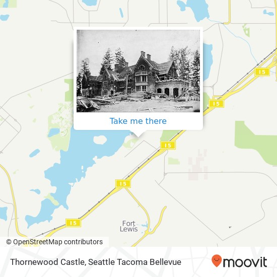 Mapa de Thornewood Castle, 8601 N Thorne Ln SW