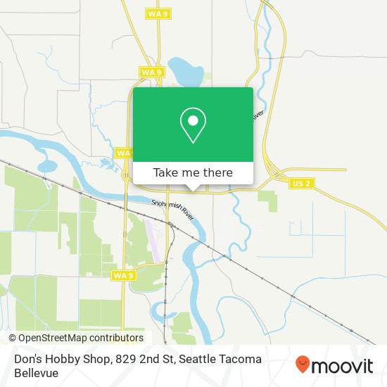 Mapa de Don's Hobby Shop, 829 2nd St