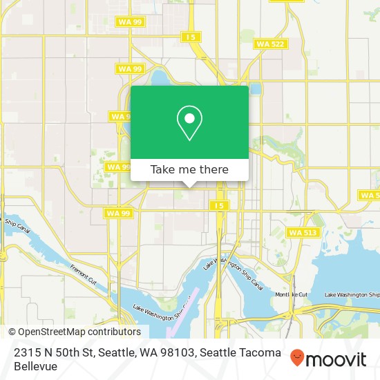 Mapa de 2315 N 50th St, Seattle, WA 98103