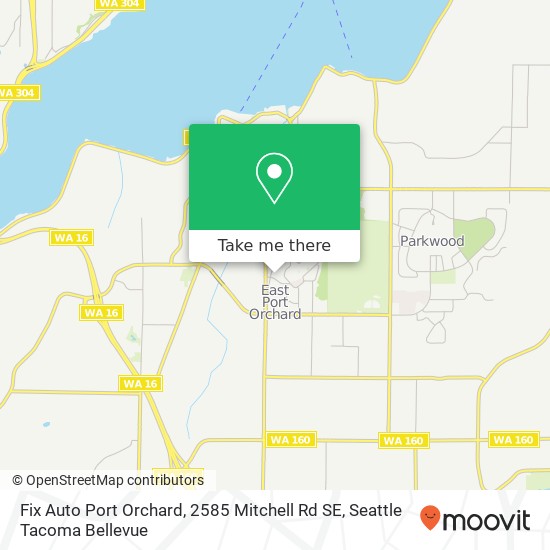 Mapa de Fix Auto Port Orchard, 2585 Mitchell Rd SE
