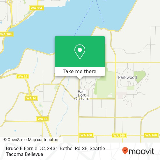 Mapa de Bruce E Fernie DC, 2431 Bethel Rd SE