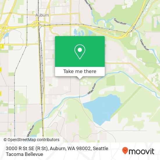 Mapa de 3000 R St SE (R St), Auburn, WA 98002