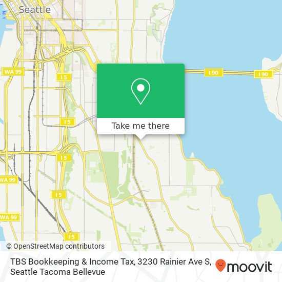 Mapa de TBS Bookkeeping & Income Tax, 3230 Rainier Ave S