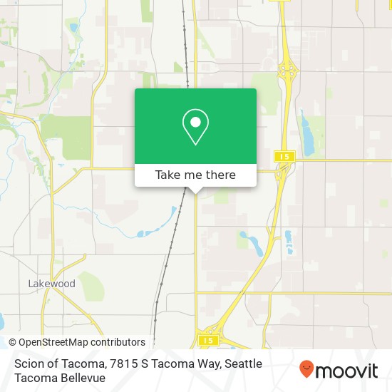 Mapa de Scion of Tacoma, 7815 S Tacoma Way