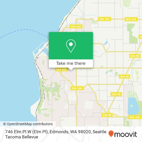 Mapa de 746 Elm Pl W (Elm Pl), Edmonds, WA 98020