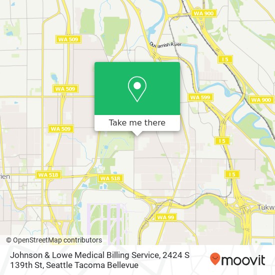 Mapa de Johnson & Lowe Medical Billing Service, 2424 S 139th St