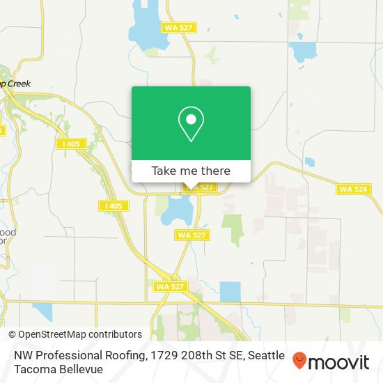 NW Professional Roofing, 1729 208th St SE map