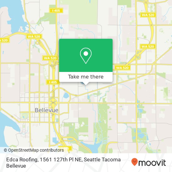 Edca Roofing, 1561 127th Pl NE map