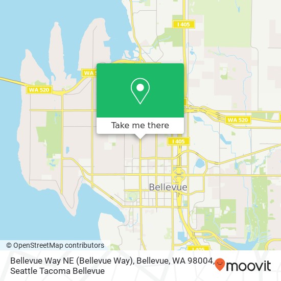 Mapa de Bellevue Way NE (Bellevue Way), Bellevue, WA 98004