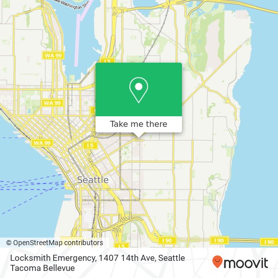 Mapa de Locksmith Emergency, 1407 14th Ave